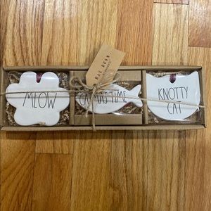 Rae Dunn Cat Christmas Ornaments